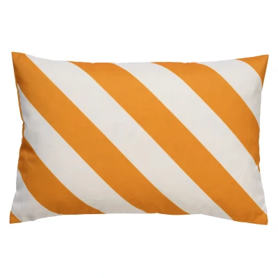 Afbeelding van Dutch Decor SANZENO Outdoor Sierkussen 40x60 cm waterafstotend en uv bestendig gestreept Golden Glow wit geel