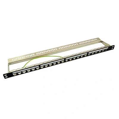 Afbeelding van 19&#039;&#039; Patch Panel 0,5U voor 24 Keystone modules / zwart