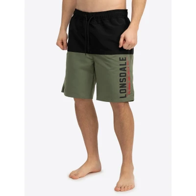 Afbeelding van Lonsdale Passform Hayling Zwemshorts, Heren, Maat: XL, Olive black red