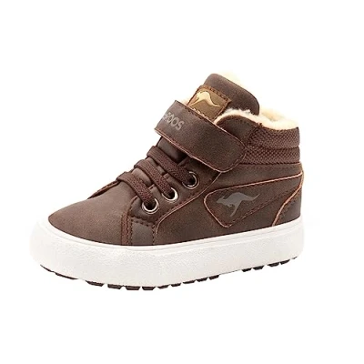 Image de KangaROOS Kavu Iii Mixte enfant Baskets, Braun Dark Brown Sand 343, 29 EU