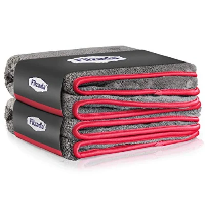 Afbeelding van Filzada® 2 x microvezel reinigingsdoekjes voor auto&#039;s, polijstdoeken professioneel auto onderhoud, 40 cm