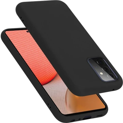 Afbeelding van Cadorabo Hoesje geschikt voor Samsung Galaxy A72 4G / 5G in LIQUID ZWART Beschermhoes gemaakt van flexibel TPU silicone Case Cover