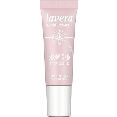 Afbeelding van lavera Glow Skin Hydrating Fluid hydrateert glinsterende glans natuurlijk hyaluronzuur &amp; vitamine E veganistisch 9 ml