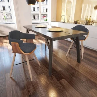 Afbeelding van Eetkamerstoelen Gebogen Hout