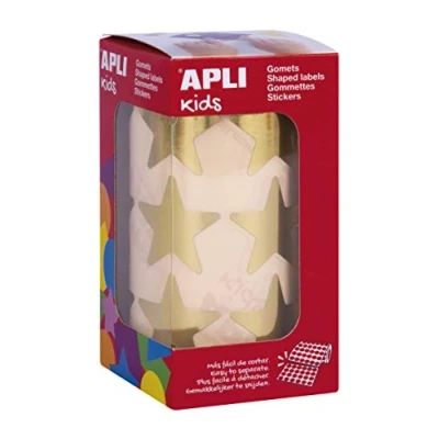 Afbeelding van Apli 17866 stickers, sterren, 33 mm, goudkleurig