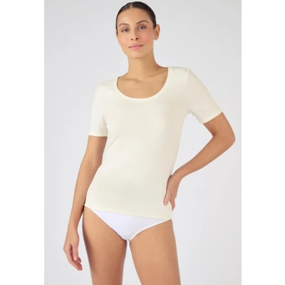 Afbeelding van Damart T shirt met korte mouwen thermoregulerend Evolutyl Vrouwen Bruin 42 44 (M)