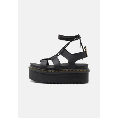 Afbeelding van Dr. Martens Nartilla XL Sandalen met plateauzool, Dames, Maat: 40, Black athena Leer