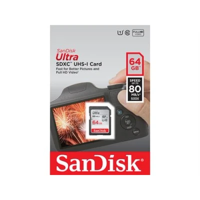 Afbeelding van Sandisk Sdxc Kaart 64gb Ultra