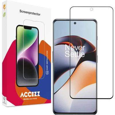 Afbeelding van Accezz Screenprotector Geschikt voor OnePlus 12R Gehard Glass Full Cover