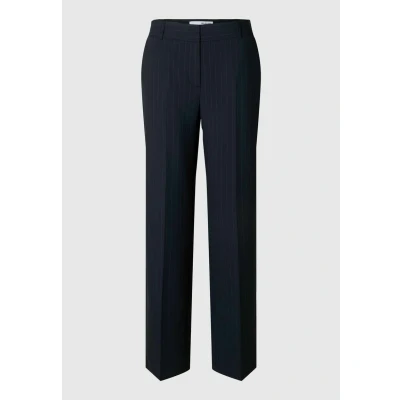 Afbeelding van Selected Femme MIT Weitem BEIN Nadelstreifen Broek, Dames, Maat: 34, Dark sapphire
