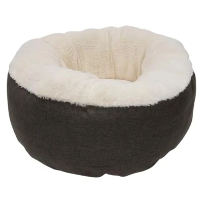 Afbeelding van Jack and Vanilla Nimba Hoge Mand Kattenmand Hondenmand Kleur: Donkerbruin Maat M: 60x60x23 cm