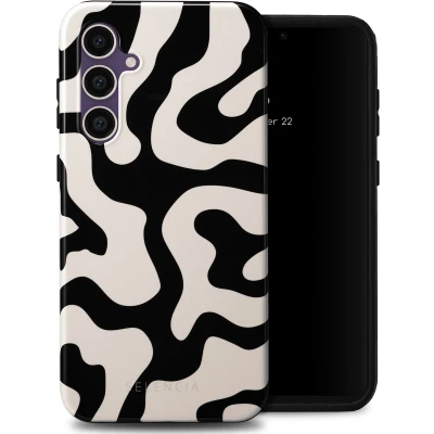 Afbeelding van Selencia Hoesje Geschikt voor Samsung Galaxy S23 FE Vivid Backcover Art Wave Black