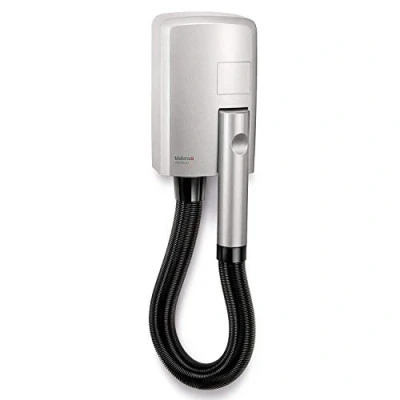 Afbeelding van Haardroger Valera, Hotello Silver, wandmontage, met slang, RVS look, 1200 W