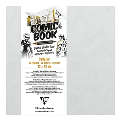 Afbeelding van Clairefontaine Comic Book Formaat 22 x 22cm Dik, super glad papier