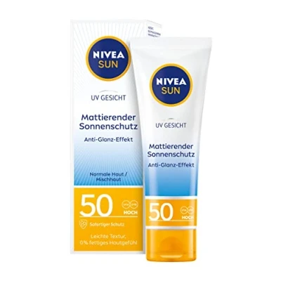 Afbeelding van Nivea SUN UV FACE Shine Control Cream Zonnebrandcrème, Maat: 50 ml,