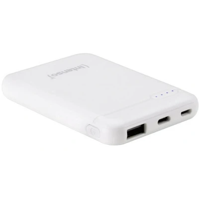 Afbeelding van Intenso XS5000 Powerbank 5000 mAh LiPo USB A, C, Micro Wit Statusweergave