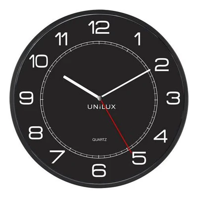 Afbeelding van Wandklok Unilux Mega diameter57,5cm zwart
