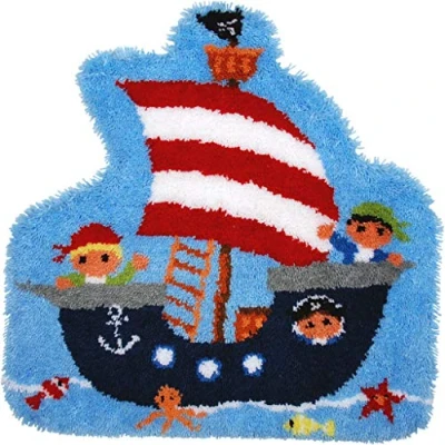 Afbeelding van Knoopvormtapijt kit Piratenboot Vervaco PN 0157787