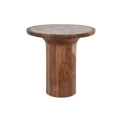 Afbeelding van Leitmotiv Bijzettafel Tubo High Bruin Ø40cm Scandinavisch