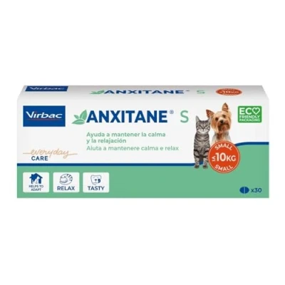 Afbeelding van 30 tabletten Virbac Anxitane S voor katten en honden