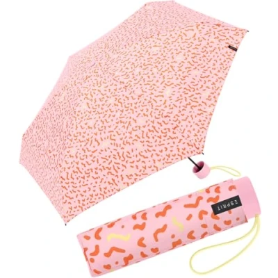 Afbeelding van ESPRIT Zakparaplu met bloemenprint, Memphis stippen roze/oranje
