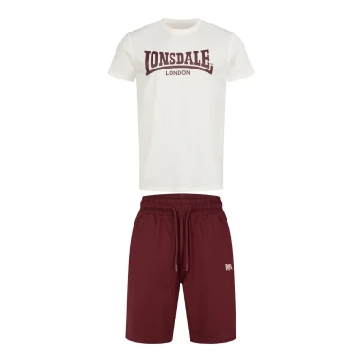 Afbeelding van Lonsdale SET Normale Passform MOY Trainingsbroek, Heren, Maat: XL, Ecru oxblood