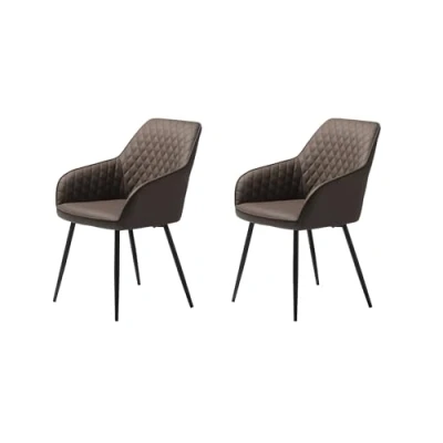 Afbeelding van Hygge Interiors Miltona Armstoel Kunstleder Bruin