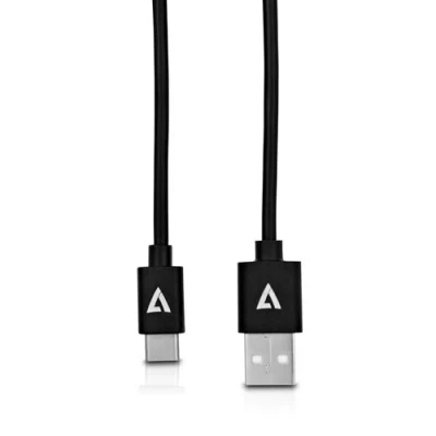 Afbeelding van Kabel USB A naar C V7 V7U2AC 2M BLK 1E Zwart
