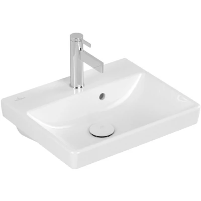 Afbeelding van Villeroy &amp; Boch Avento fontein wit (45 x 37 cm) 1 kraangat, met