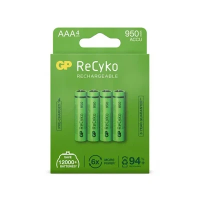 Afbeelding van GP ReCyko Rechargeable AAA batterijen Oplaadbare (950mAh) 4 stuks