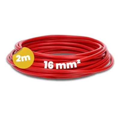 Afbeelding van Kalitec Kabelkabel H07V K 16 mm² rood 2 m flexibel streng fijndradige bedrading enkele kabel voor meterkast schakelkast