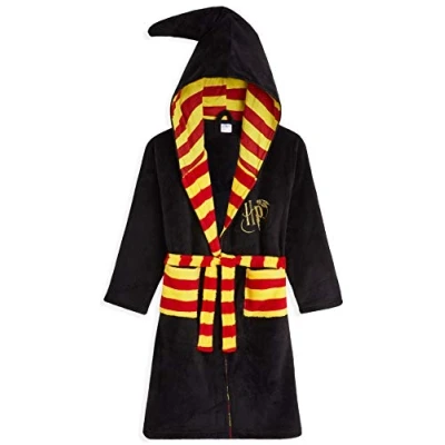 Afbeelding van HARRY POTTER Kinderkamerjas, badjas voor kinderen van fleece, zwart.
