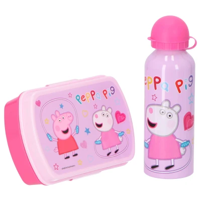 Afbeelding van Peppa Pig Lunchbox en Drinkbeker set Jump 8435507870078