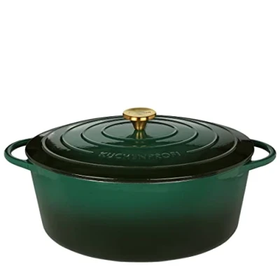 Afbeelding van Braadpan 35cm ovaal racing green PROVENCE Küchenprofi