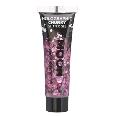 Afbeelding van Moon Creations Glitter Makeup Holographic Chunky Gel Roze