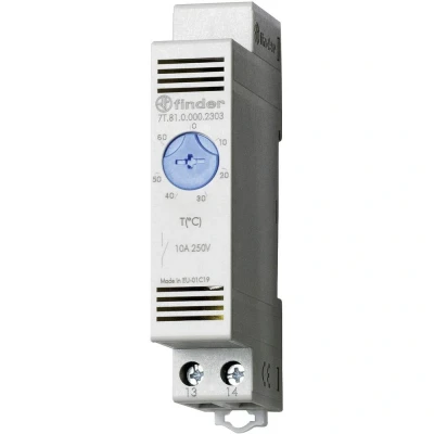 Afbeelding van Finder Thermostaat voor schakelkastverwarming 7T.81.0.000.2303 250 V/AC 1x NO (l x b h) 88.8 17.5 47.8 mm 1 stuk(s)