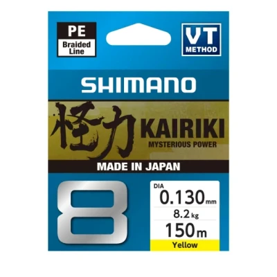 Image de Shimano Kairiki 8 150m Yellow 0.100mm/6.5kg Tresse pêche
