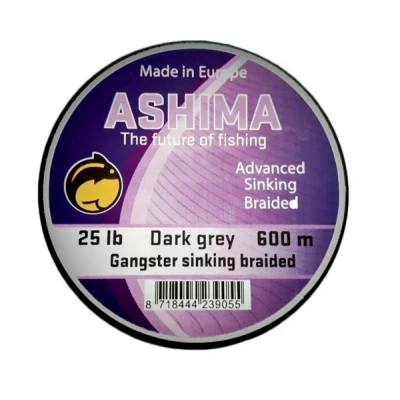 Afbeelding van Ashima Gangster Sinking Braided 600m &quot;Kleur: Dark Grey&quot;,&quot;Maat: 20lb&quot;