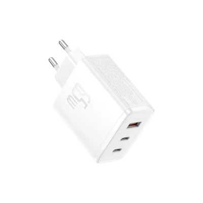 Afbeelding van Baseus USB C oplader, 65 W, 3 poorts PD voeding, met PPS, GaN snellader compatibel MacBook Pro/Air, iPhone 15/14/13/12, iPad Pro, Galaxy S23 Ultra, S23+, S23, S22