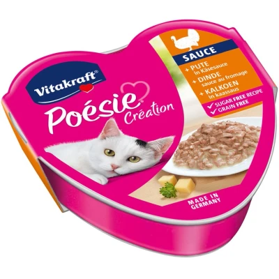 Afbeelding van Vitakraft Poésie Creation In Saus Alu 85 g Kattenvoer Kalkoen&amp;Kaas