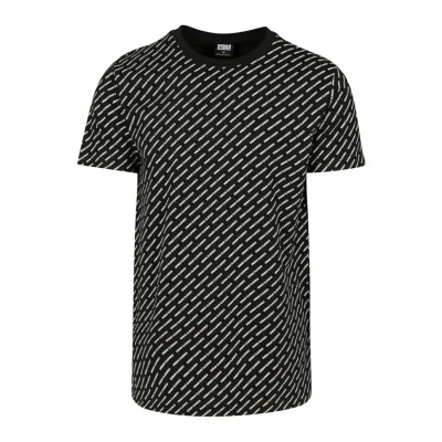 Afbeelding van Urban Classics Allover LOGO TEE Tshirt print, Heren, Maat: 4XL, Black