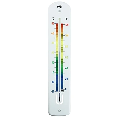 Afbeelding van Grote buitenthermometer 380 mm tuinthermometer voor buiten gebruik in kas, terras, schuur, klassieke wandthermometer binnen en (meerkleurig)