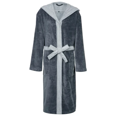 Afbeelding van Vossen Poppy Unisex Badjas Dark GREY, Maat: XL, grey