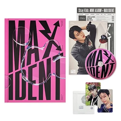 Afbeelding van STRAY KIDS mini album [Maxident] (T CRUSH ver.) Photobook + CD R tekstpapier fotokaarten poster gezichtssticker 1 transparante lijst Potocard