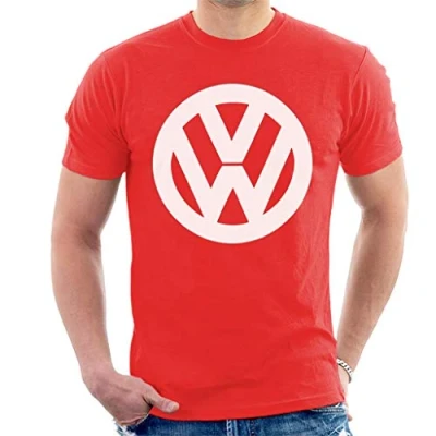 Afbeelding van Volkswagen Classic White VW Logo T shirt voor heren, Rood