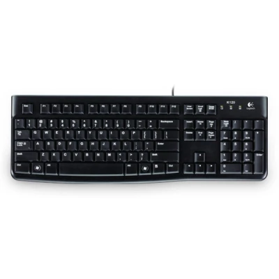 Afbeelding van Logitech K120 Draadloos toetsenbord Business Windows, plug and play, USB, standaardformaat, waterdicht, gebogen spatiebalk, Belgisch AZERTY toetsenbord, zwart