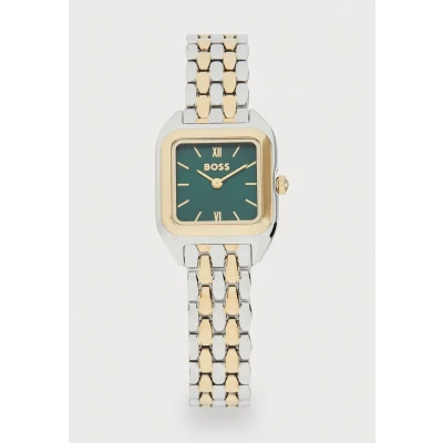 Afbeelding van BOSS MAE Petite Horloge silvercoloured/green/goldcoloured, Dames, Maat: One Size, Silver coloured/green/gold coloured