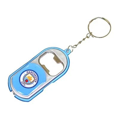 Afbeelding van Manchester City flesopener sleutelhanger met zaklamp meerkleurig