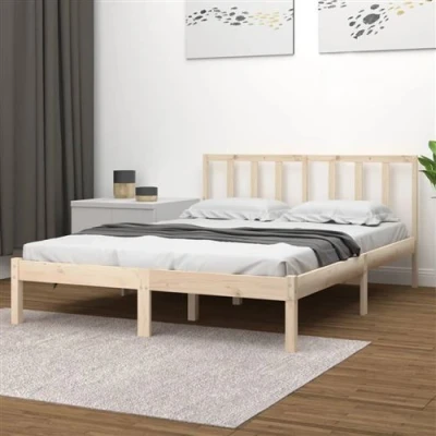 Afbeelding van vidaXL Bedframe massief grenenhout 120x190 cm