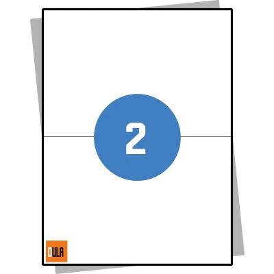 Afbeelding van DULA Etiketten Stickervellen A4 2 Stickers per vel 210 x 148 mm 100